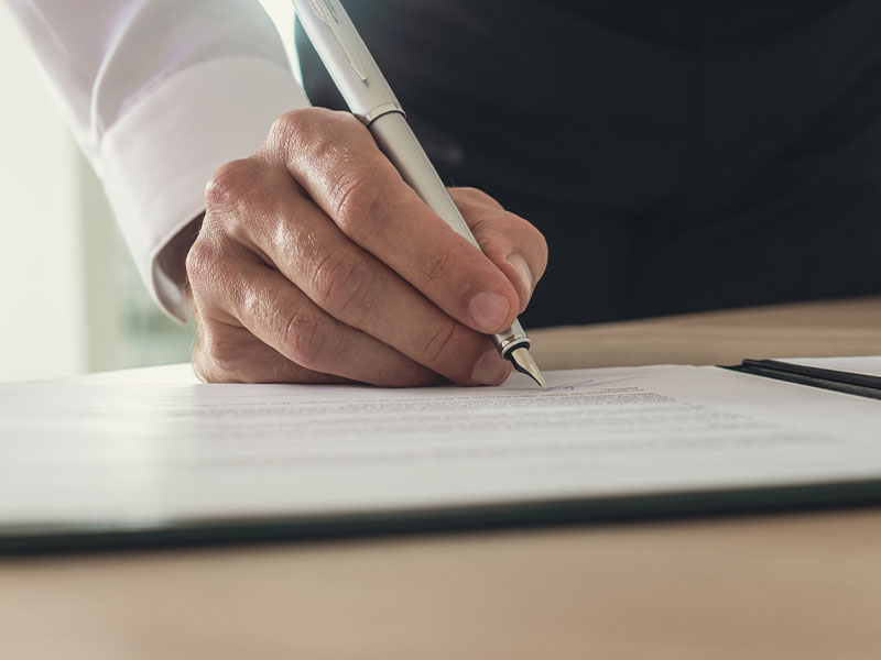 Signing Contract signing